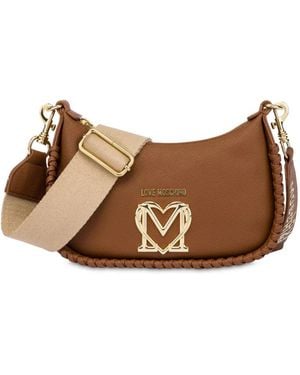 Love Moschino Logo Shoulder Bag - Brown