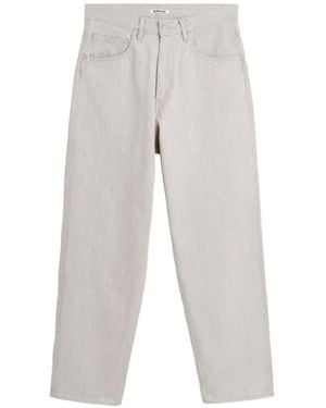 AURALEE Faded Hard Twist Jeans - White