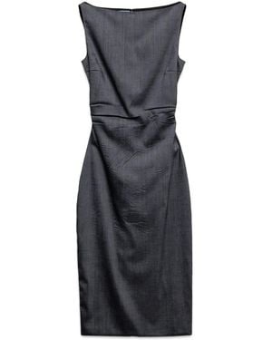 Prada Mohair-Blend Midi Dress - Black