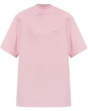The Attico Padded-Shoulder T-Shirt - Pink