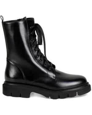 Luca Grossi Lace-Up Leather Boots - Black