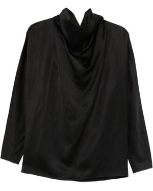 TOTEME Cowl Neck Blouse - Black