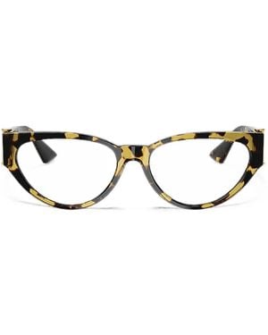 Versace Tortoiseshell-Effect Cat-Eye Glasses - Natural