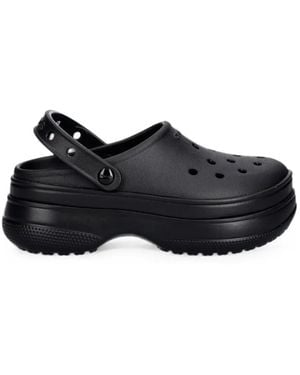 Crocs™ Perforierte Clogs Mit Plateau - Schwarz