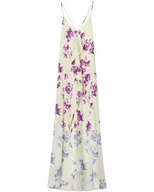 Jil Sander Floral-Print Maxi Dress - White