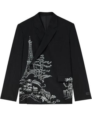 KENZO Single-Breasted Blazer - Black