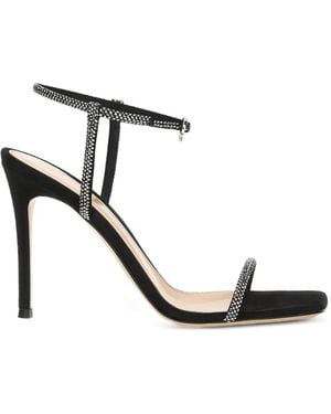 Gianvito Rossi Mayfair Crystal Sandals - White