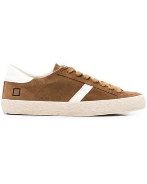Date Hill Suede Logo-Detail Trainers - Brown
