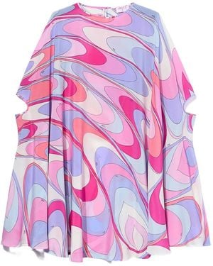 PUCCI Onde-Print Silk Kaftan - Pink
