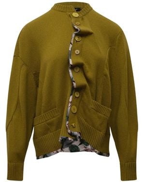 Undercover Cardigan À Patte De Boutonnage Ondulée - Green