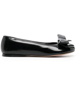 Loewe Puffy レザー フラットパンプス - ブラック