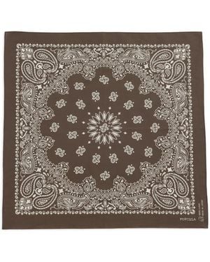 Fortela Bandana Japanese À Motif Cachemire - Brown