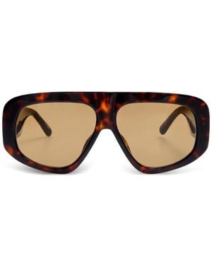 Linda Farrow Lunettes De Soleil À Monture Géométrique - Black