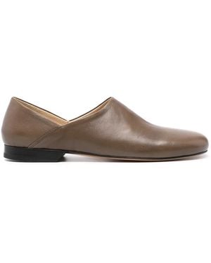 Lemaire Leather Slippers - Brown