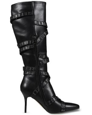 Nii HAI Strappy Knee-High Boots - Black