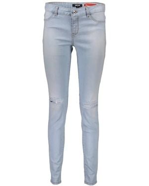 Just Cavalli Jean Cigarette À Broderies - Blue