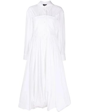 A.W.A.K.E. MODE Corset-Style Shirt Dress - White