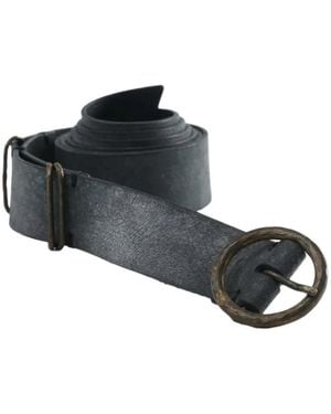 Ziggy Chen Round-Buckle Belt - Black