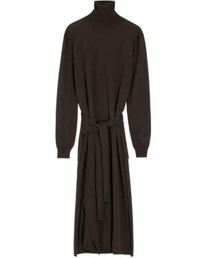 Lemaire Strickkleid mit Bindegürtel - Schwarz