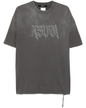 Ksubi Logo-Lettering T-Shirt - Gray