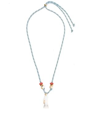 FLOWZE X Collanine Colorate Shell-Pendant Necklace - White