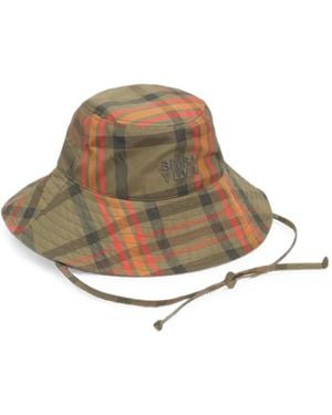 Bimba Y Lola Chapeau Pliable À Carreaux - Green