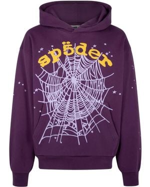 Sp5der Star Og Web V2 Hoodie - Purple