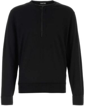 Tom Ford Maglione Con Impunture - Nero