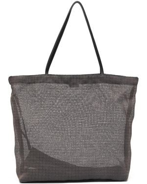 The Row Barn Geweven Shopper - Grijs