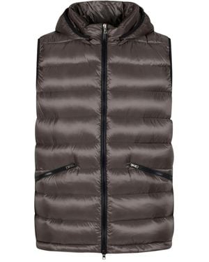 Herno Hooded Zip-Fastening Gilet - Grey