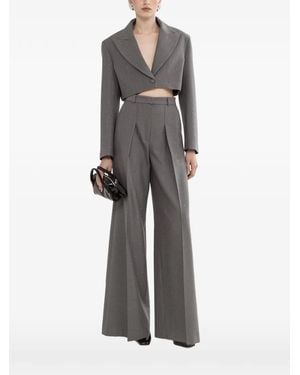 Nissa Sequined Cropped Blazer - Grey