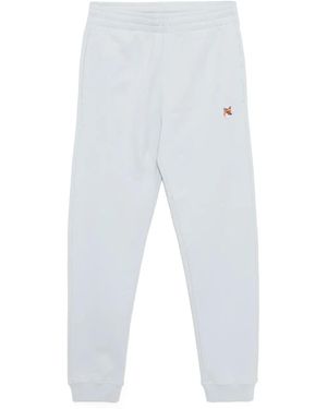 Maison Kitsuné Fox Head Patch Jog Pants - White