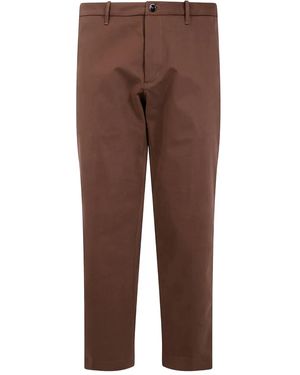 Nine:inthe:morning Button-fly Cotton Trousers - ブラウン