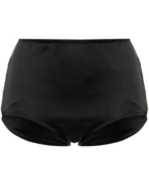 Blugirl Blumarine High-Waisted Satin Briefs - Black