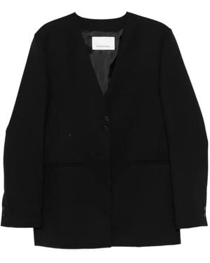 Frankie Shop Collarless Blazer - Black