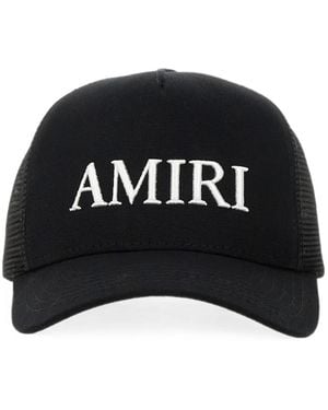 Amiri Logo-Embroidered Mesh-Panel Cap - Black
