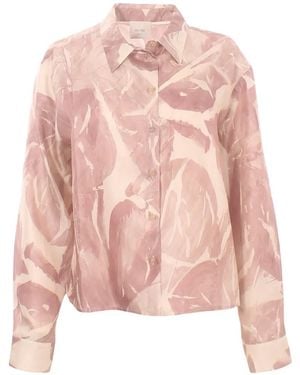 Alysi Brushed-Print Shirt - Pink