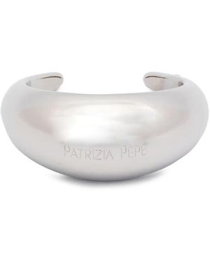 Patrizia Pepe Logo-Detail Cuff Bracelet - White