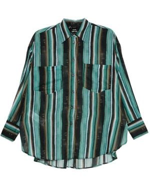 Pinko Striped Chest-Pocket Shirt - Green