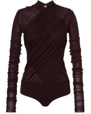 Alberta Ferretti Body Aus Schurwolle - Braun