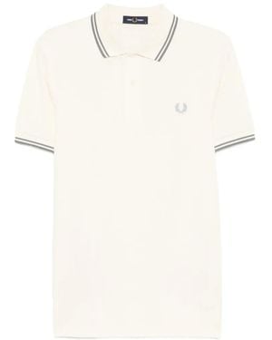 Fred Perry Twin-Tipped Piqué Polo Shirt - White