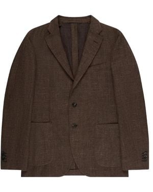 Incotex Mélange-Effect Blazer - Brown