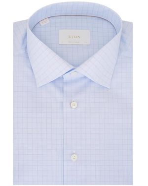 Eton Checked Shirt - Blue
