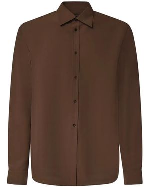 Jil Sander Long-Sleeve Button-Up Shirt - Brown