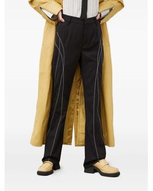 Gestuz Contrast Stitching Pants - Black