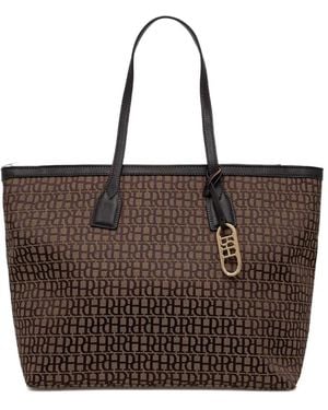 Pedro Del Hierro Madrid Monogram-Pattern Tote Bag - Brown