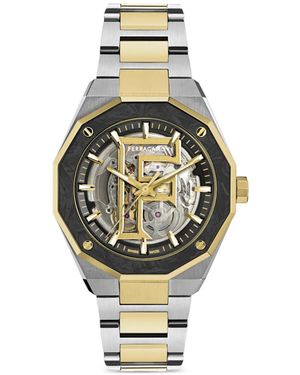 Ferragamo Edge Skeleton Automatic 42Mm Watch - Metallic