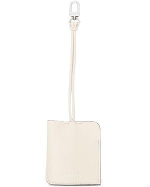 TOTEME Sleutelhanger Van Bewerkt Leer - Wit