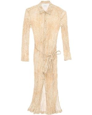 Lemaire Crinkle Shirt Dress - Natural