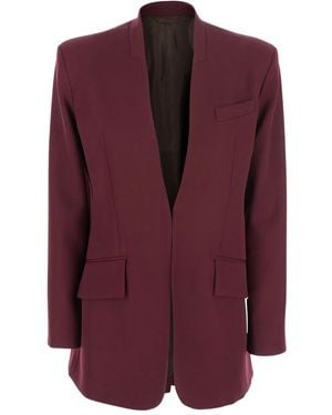 The Attico Blazer Con Spalline - Viola